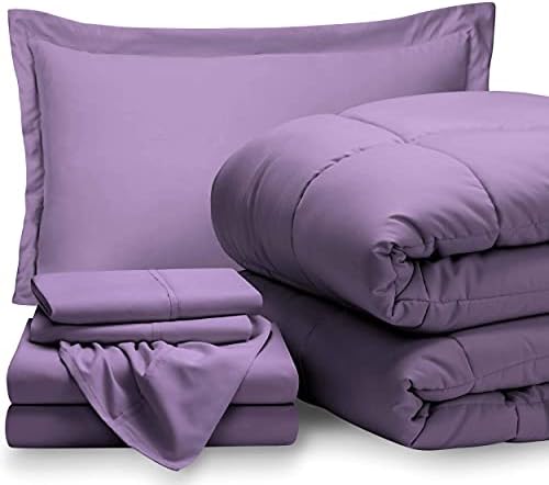Bare Home Twin XL Sheet Set with Comforter - Lavender