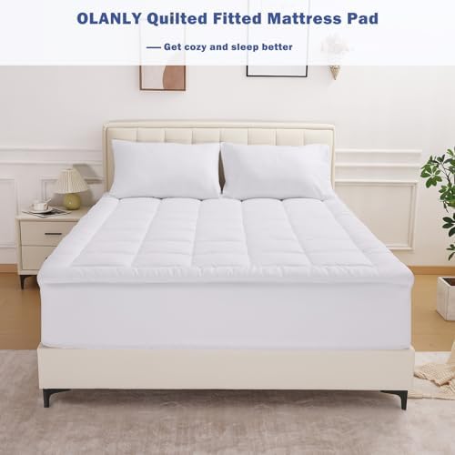 OLANLY Queen Mattress Pad with Cooling Comfort and Deep Pocket Fit