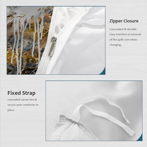 MUKULING Gradient Color Duvet Cover Set 3 Pieces