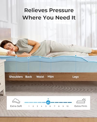 PERLECARE Firm Mattress Topper Queen 3 Inch Cooling Gel Foam