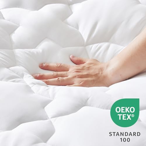 CozyLux Cotton Mattress Pad With Deep Pocket