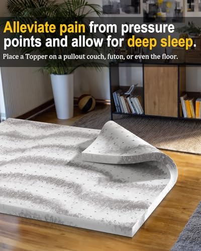 BedsPick Twin XL Memory Foam Mattress Topper 2 Inch