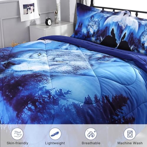Wowelife Wolf Full Size 5-Piece Comforter Set