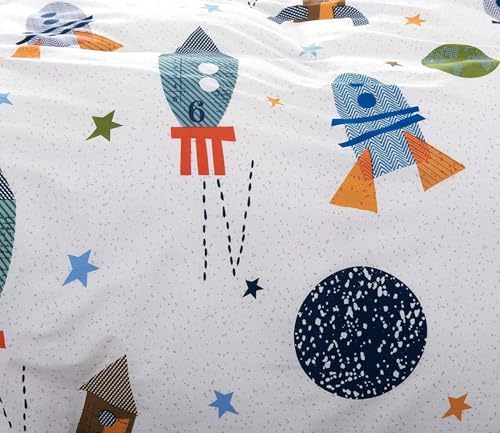 Brandream Twin Kids Bedding Set 3-Piece Space Galaxy