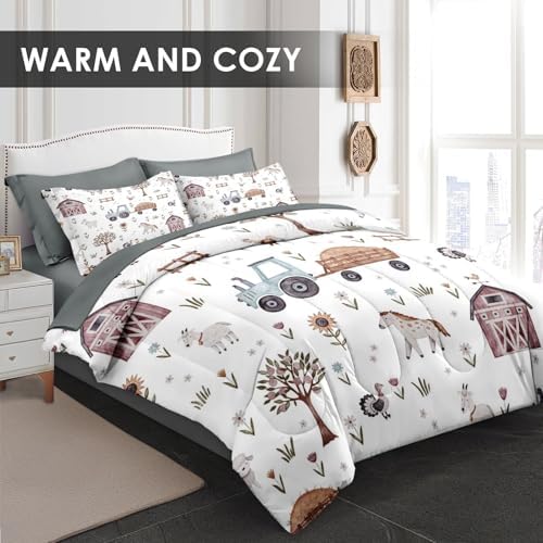 WeCozy 7 Pcs Comforter Set with 2 Pillowcases 2 Shams