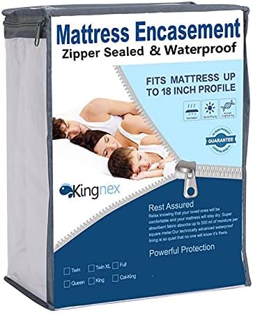 Kingnex Zippered Twin XL Mattress Protector