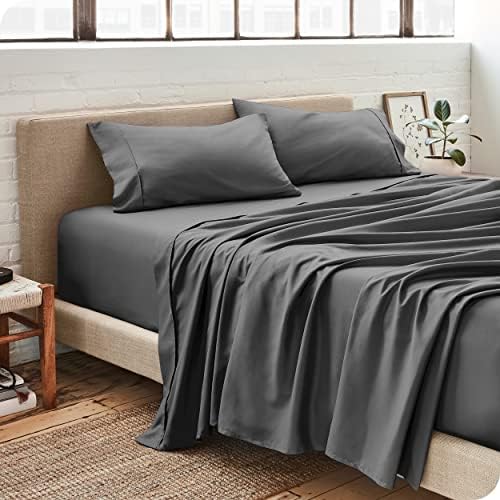 Bare Home Microfiber Sheet Set with Comforter Set Bundle Twin XL Grey