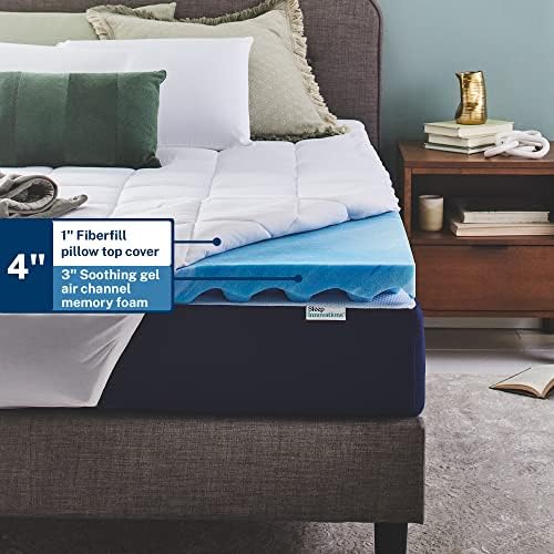 Sleep Innovations Dual Layer Memory Foam Mattress Topper Queen Size