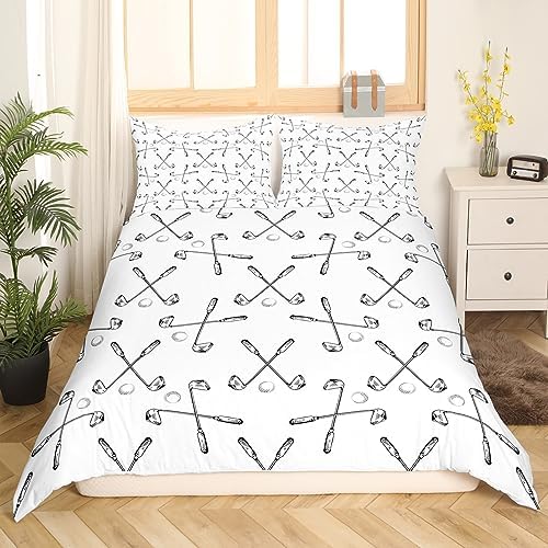 Erosebridal Golf Print Duvet Cover Set Queen