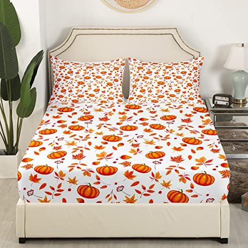 Halloween Pumpkin Sheet Set Full Size 54x75 with Pillowcases