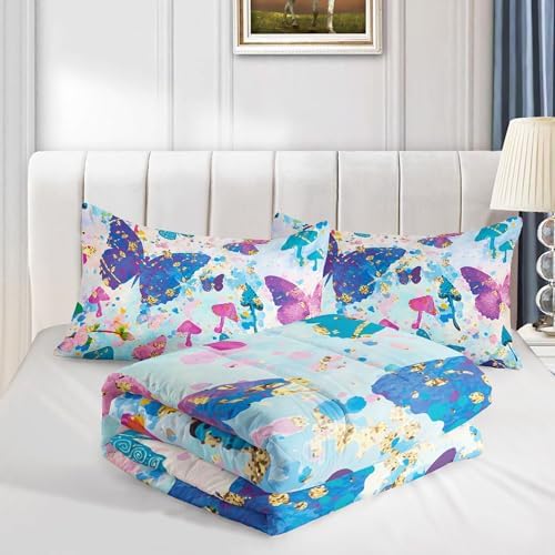 Smell Sunshine Kids Comforter Set Butterfly Mushrooms