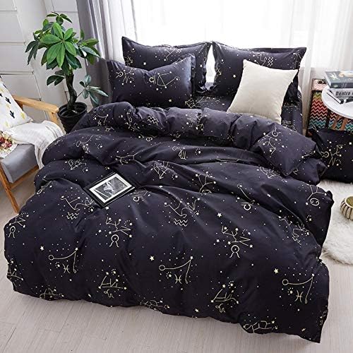 Feelyou Galaxy Bedding Set Twin Size Starry Sky Pattern