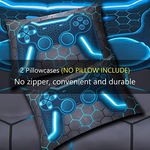 Keyroal 6Pcs Gaming Themed Comforter Set Twin Size