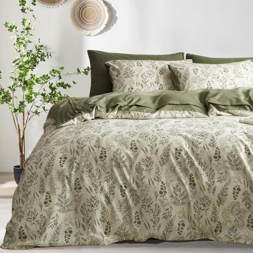 Bildenly Floral Duvet Cover Set King Size Reversible 1