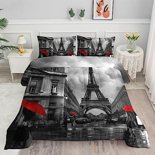 Datura Home Paris Street Scenery Comforter Set for Kids 1