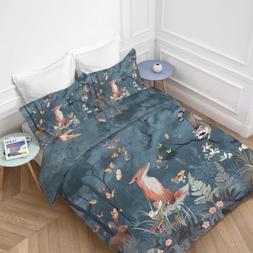 Fox Woodland Duvet Cover Set 3 Piece with Pillowcases