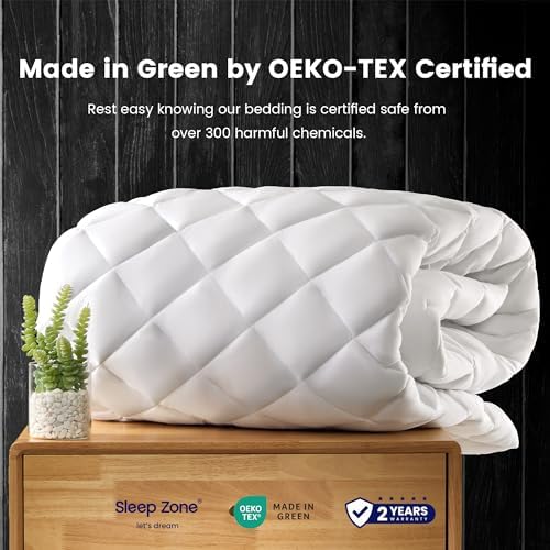 Sleep Zone Breathable Mattress Cover Queen Size