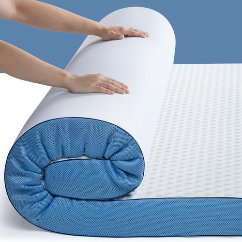 PERLECARE 3 Inch Queen Mattress Topper with Cooling Gel and Bamboo Charcoal 1
