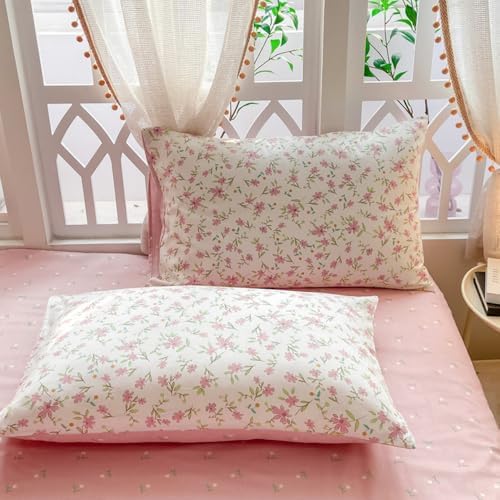 VM VOUGEMARKET Girls Pink Flower Duvet Set Twin