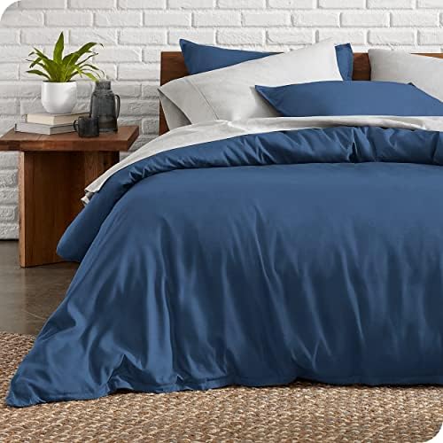 Bare Home Comforter Set with Duvet Cover KingCal King Dark Blue