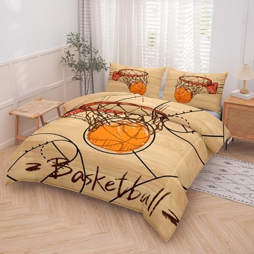 Peopleareok Basketball Comforter Set 3D Printed Kids Bedding