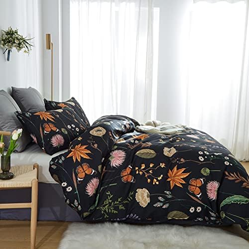 CoutureBridal Floral Duvet Cover Set California King 3Pcs 1