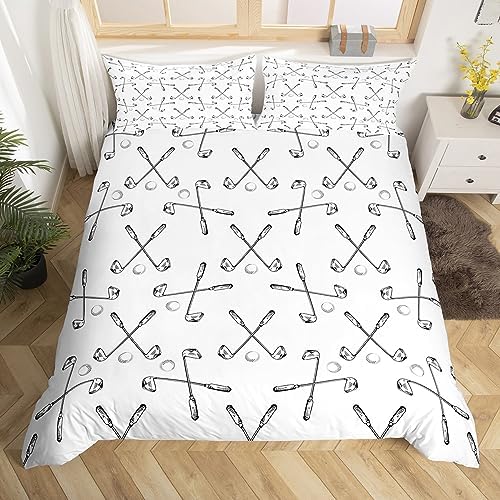 Erosebridal Golf Print Duvet Cover Set Queen