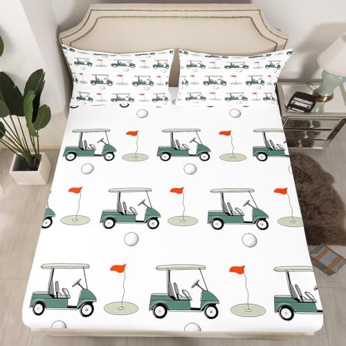 Feelyou Golf Themed Kids Bed Sheet Set 4Pcs