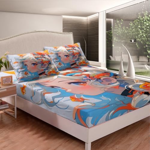 Erosebridal Twin 2Pcs Anime Printed Bedding Set