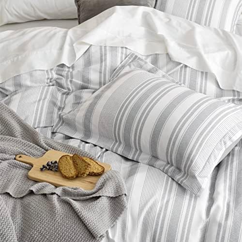 Bedsure Kids Striped Duvet Cover Set with Zipper