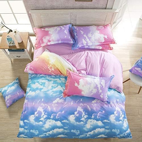 Feelyou Cloud Sky Duvet Cover Set for Girls