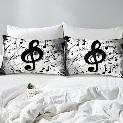 Castle Fairy Music Notes Queen Duvet Cover Set