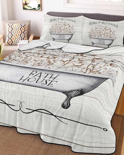 TocaHome Summer Quilt Twin XL Set with 2 Pillowcases