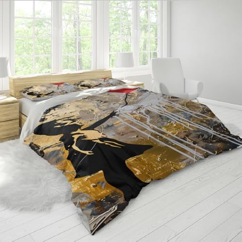 MUKULING Gradient Color Duvet Cover Set 3 Pieces