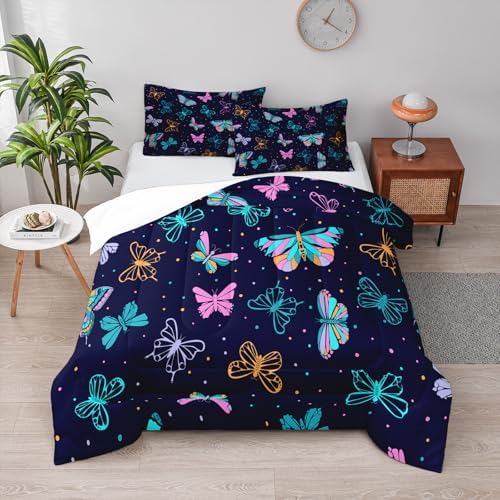 Butterfly Comforter Set Full Size for Kids