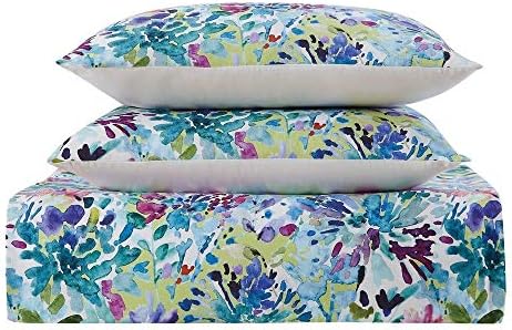 2 Piece Cotton Comforter Set with Floral Design