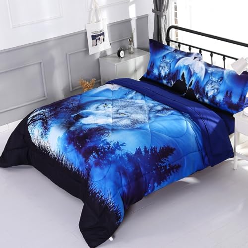 Wowelife Wolf Full Size 5-Piece Comforter Set
