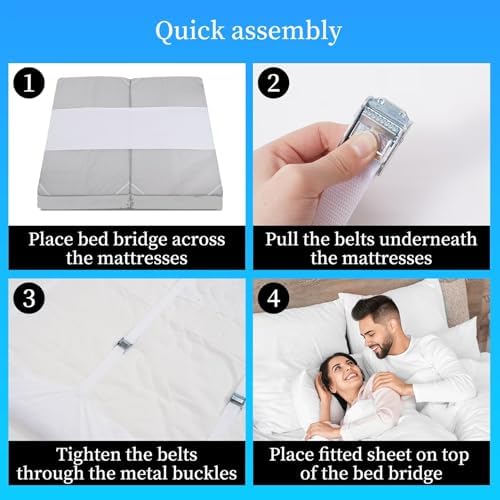 EASYMALL Bed Bridge Twin to King Converter