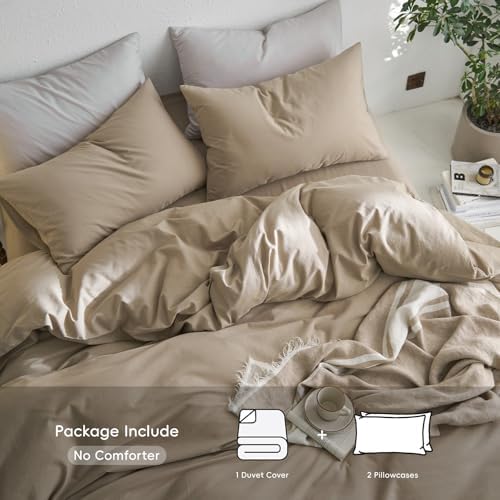 MooMee King Duvet Cover Set in Mocha Brown