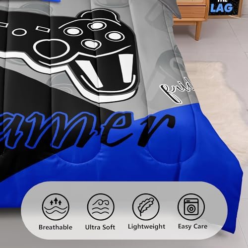 ZJian HOME 5-Piece Gaming Bedding Set Twin Size