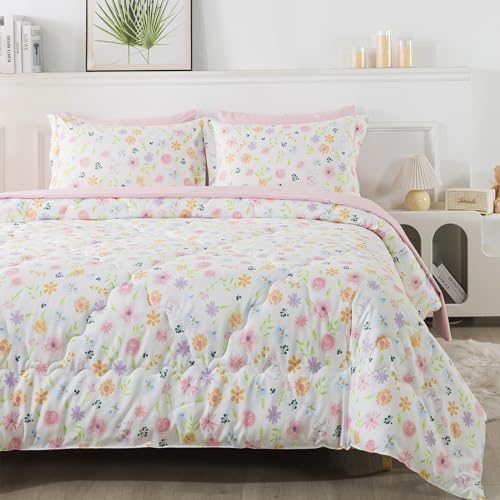 Wajade 7-Piece Floral Comforter Bed in a Bag Set