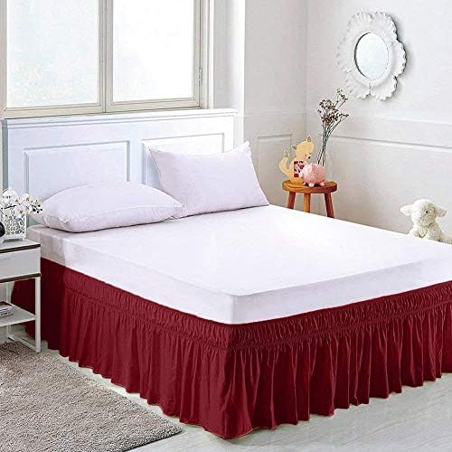 Neem Linen Ruffle Gathered Bed Skirt - 100 Poly Cotton Twin Size