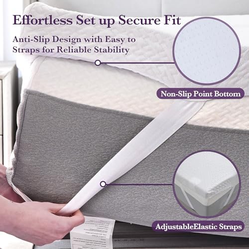 SINWEEK 2 Inch Gel Memory Foam Mattress Topper Twin Size