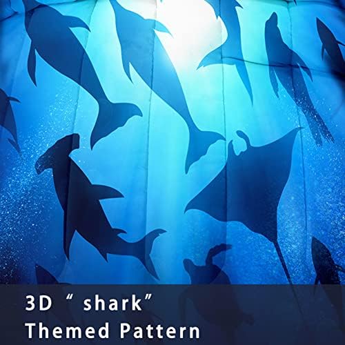 NINENINE Shark Bedding Set Queen Size for Kids Teens