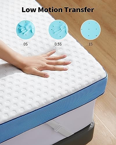 PERLECARE 3 Inch Queen Mattress Topper with Cooling Gel and Bamboo Charcoal 1