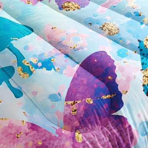 Smell Sunshine Kids Comforter Set Butterfly Mushrooms