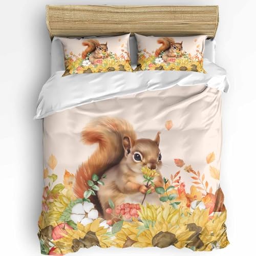 LooPoP Fall Duvet Cover Set 3PCS California King Size 1