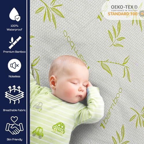 DreamField Linen Bamboo Mattress Protector Queen Size