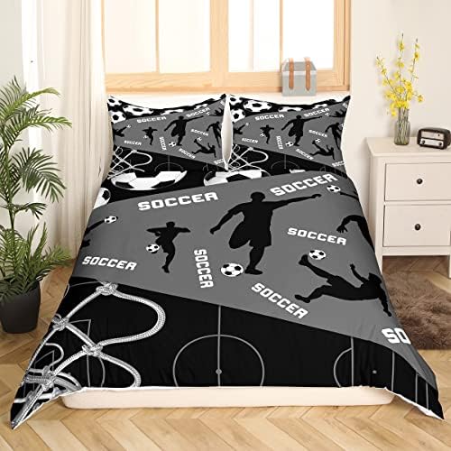 Erosebridal Soccer Duvet Cover Set for Boys Teens