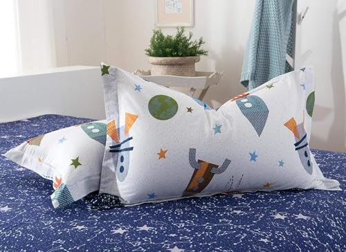 Brandream Twin Kids Bedding Set 3-Piece Space Galaxy